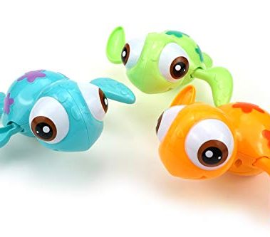 DUCKBOXX XX Wind-up Swimming Sea Turtles Bath Toy, No Battery Mold-Free Anti-Rust Interactive Montessori Toy for Kids 18M+ (3pcs)