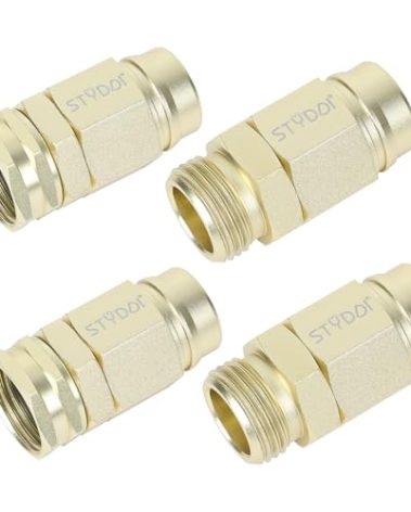 STYDDI Metal Heavy-Duty 5/8-inch Garden Hose Connector Repair Fittings, Premium Aluminum-Alloy Female and Male End-Hose Mender, 5/8" Water Hose End Coupler Replacement, 2 Set