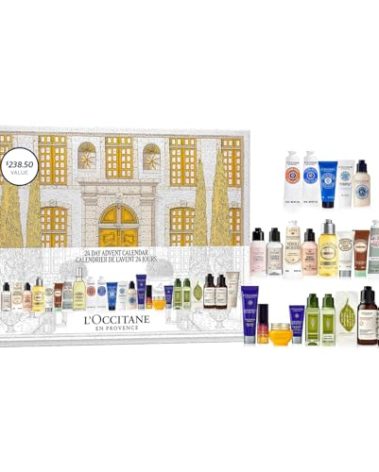 L'OCCITANE Advent Calendar, 24-Piece Luxury Beauty Countdown Holiday Gift Set Including Daily Skincare, Hair, Body & Fragrance, Travel Size Minis