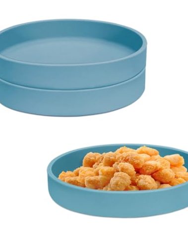 Sekonow 3pcs Silicone Dessert Plates, Reusable 6 Inch Appetizer Plates for Snacks, Sweets, Salads & More