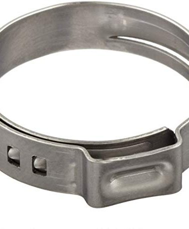 Size 11/16" (17 mm) Oetiker Stepless Ear Clamps, 100-Pack Single Ear Hose Clamps (100)