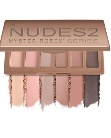 MYSTER ROSEY Nudes 2 Series Mini Eyeshadow Palette, Velvety Matte&Satin Finish, 6 Nude Taupe & Brown Neutral Eye Shadows, Travel Friendly Size, Vegan, Cruelty -free