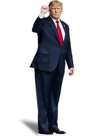 6 feet Donald Trump Stand Up | Cardboard Cutout | Life Size Standee | Picture Poster Photo Print | Fist to Fight