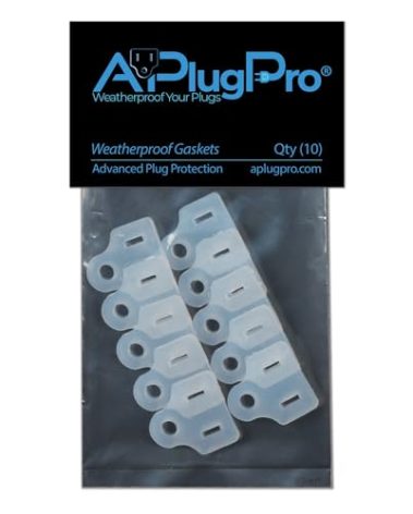The Original Weatherproof Gaskets - Made in USA, for Outdoor Christmas Lights Installation, Outdoor Outlet Cover, Stop GFCIs from Tripping - by APlugPro