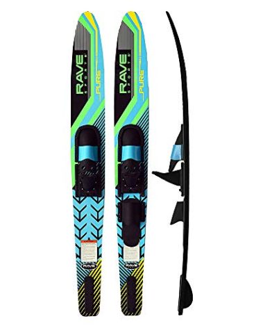 RAVE Sports Pure Combo Water Skis - Adult Black/Blue