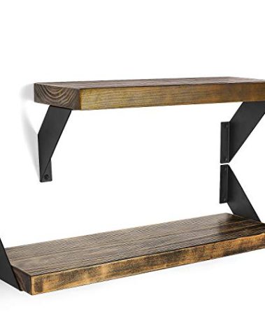 FOYO 4 Heavy Duty Angle Shelf Brackets Floating Shelves Support Brackets, 8-Inch