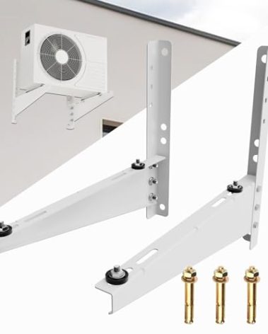 Ogival Outdoor Mini Split Wall Mounting Bracket for 9,000-18,000 BTU Air Conditioner, Heavy Duty AC Support Bracket for Outside, Holds Up to 330lbs