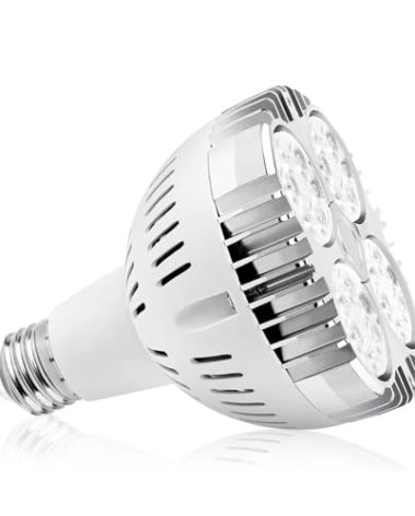 Aolyty 35w (75W Equivalent) PAR30 LED Bulb White 6000K 2800lm E26 Base25 Degree Beam Angle Track Spotlight with Fan AC 120v