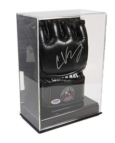 SAFTGARD SUPPLIES Deluxe Acrylic Single UFC/MMA Glove Display Case with Mirror Back