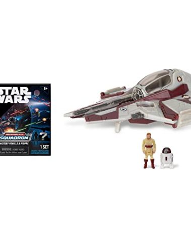 Star Wars Micro Galaxy Squadron OBI-Wan Kenobi's Jedi Interceptor Mystery Bundle - 3-Inch Light Armor Class and Scout Class Vehicles with Accessories