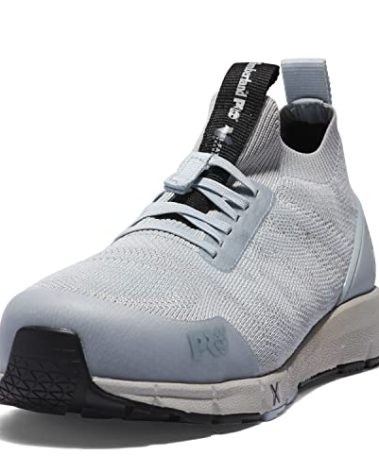 Timberland PRO Women's Radius Knit Composite Safety Toe Slip-On Athletic Industrial Work Shoe, Black/Yellow, 8.5M