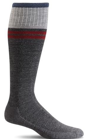 Sockwell Men's Sportster Moderate Graduated Compression Sock, Charcoal - L/XL
