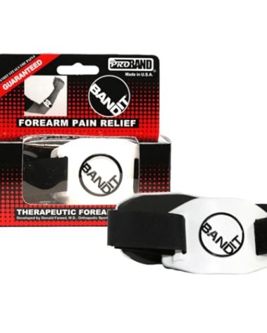 BandIT ® Therapeutic Arm Band for Elbow & Forearm Pain Relief, Anatomically Focused Dynamic Compression Band for Carpal Tunnel, Tendonitis, Tennis Elbow, Golfers Elbow, Sprains, & Arthritis, White