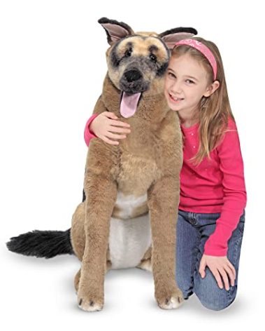 Melissa & Doug Giant German Shepherd - Lifelike Stuffed Animal Dog (Over 2 feet Tall)