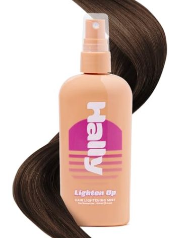 Hally Hair Lightener Spray, Lighten Up for Brunettes - Gentle & Easy to Use Sun Hair Lightening Spray Lightens Hair Up to 2-3 Shades - Hair Brightening Spray for Healthy, Vibrant & Sun-Kissed Look
