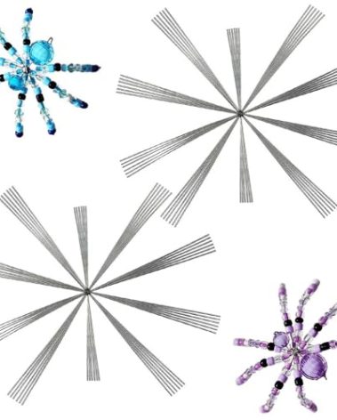 24Pcs Halloween Spider Wire Forms Metal Wires Beading Wire Xmas Beads for DIY Jewelry Making Wrapping Party Halloween Decorations Craft Supplies,6inch (Gold, 6inch)