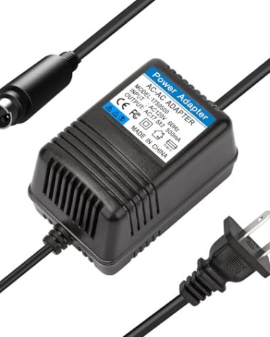 17.5VX2 500mA Powe Adapter for Behringer MXUL5 Eurorack UB1202, XENYX-1202 Mixer (FX:MX5-MP3) 17.5V AC Power Supply Mini 3 Pin Din Input