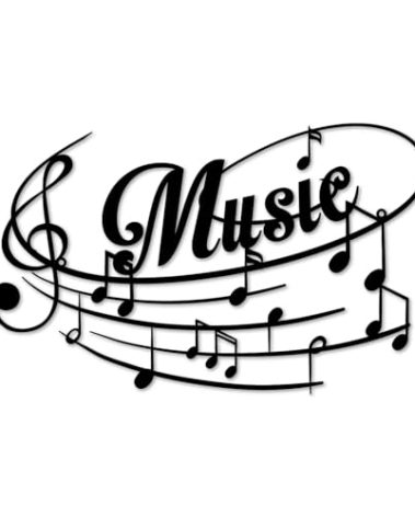 Sanshaoye Metal Music Note Wall Art Sign for Home Décor, Hanging Musical Note Decoration for Music Rooms, Studios and Home Walls, Gift for Musicians, 12” x 7.4”