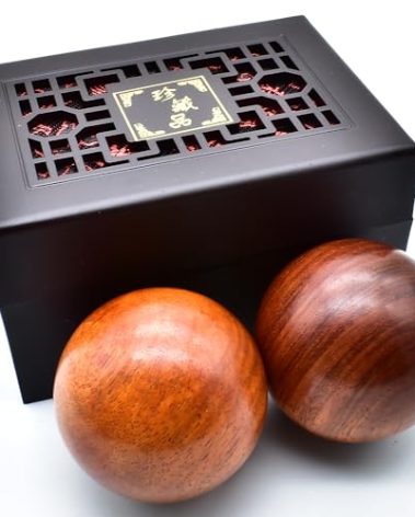 BCQLI 2 Inches Baoding Balls Chinese Health Exercise Stress Balls Rosewood