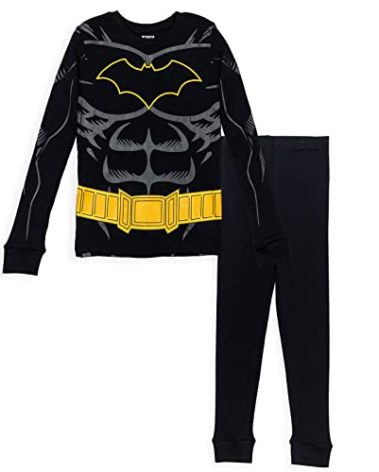 DC Comics Justice League Batman Toddler Boys Long Sleeve Pajama Shirt & Pant Set Black 4T