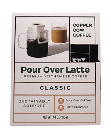 Copper Cow Coffee, Original Vietnamese Pour Over Coffee Kit 5 Count, 7.4 Ounce