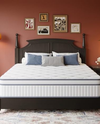 Gsleepee Queen Mattress, 12 Inch Queen Size Mattresses in a Box, Hybrid with Gel Memory Foam and Pocketed Springs for Motion Isolation & Enhanced Support, Medium Firm, CertiPUR-US Certified