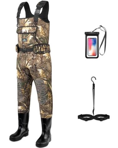 Trudave Chest Waders for Men & Women Waterproof,Fishing Neoprene Waders,Hunting Waders with Boots