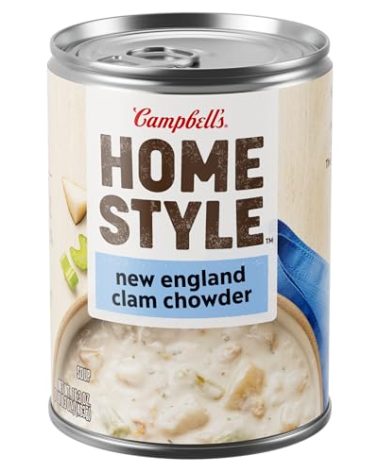 Campbell's Homestyle New England Clam Chowder Soup, 16.3 oz Can