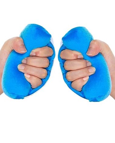 TYYIHUA Palm Protector Hand Contracture Cushion, (2 Pack) Fluff Finger Contracture Cushion with Elastic Band & Finger Sepereter, Support Hand Finger Open, Prevent Hand Contracture