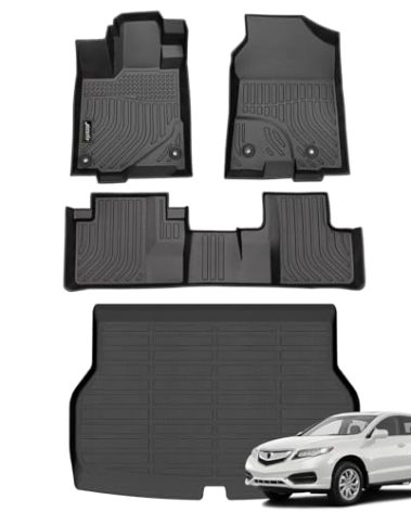 Jenofa-Car Floor Mats & Cargo Liner for Acura RDX 2016-2018 All Weather Floor Mats Set Custom for RDX Full Set Waterproof Durable Floor Liners for Acura RDX Accessories