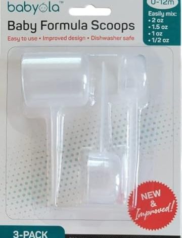 Baby Formula Dispensing Scoops for Infants & Newborns; Easily Make 2oz, 1oz or 1/2oz of Milk