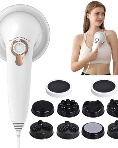 Handheld Cellulite Massager, Body Sculpting Machine, Lymphatic Drainage Massager, Stomach Massager with Lipo Roller for Belly Fat, Electric Vibrating Massage wand for Butt Waist Leg Arms Used at home.