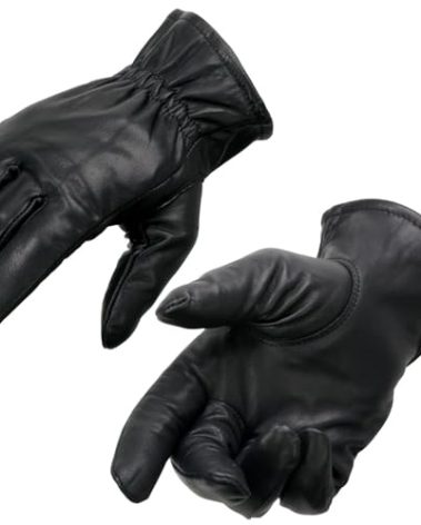 Milwaukee Leather SH734 Men's Black Thermal Lined Leather Motorcycle Hand Gloves W/Sinch Wrist Closure - X-Large
