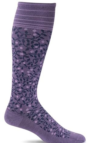 Sockwell Women's New Leaf Firm Graduated Compression Sock, Plum - M/L
