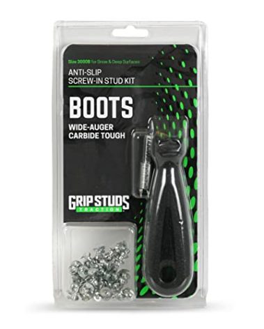 3000B - 3.5mm Prominence GRIPSTUDS Boot Studs, Pack of 28 Solid Tungsten Carbide Tipped Screw in Studs for Improved Traction in Work Boots or Hiking Boots Includes Installation Tool