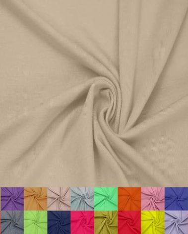 60" Wide Rayon Spandex Jersey Knit Fabric by The Yard - 4-Way Stretch, 200GSM, Medium Weight -Soft & Breathable - Apparel, Accessories, Maternity & Decorations