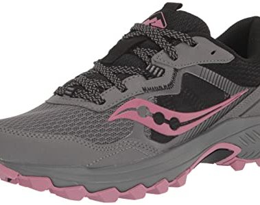 Saucony Women's Excursion TR16 Shoes,Charcoal/Rose, 7.5 W