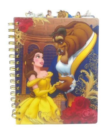 Disney Beauty and The Beast Journal Notebook, Spiral Bound, 144 Lined Pages, 8 x 7 inches