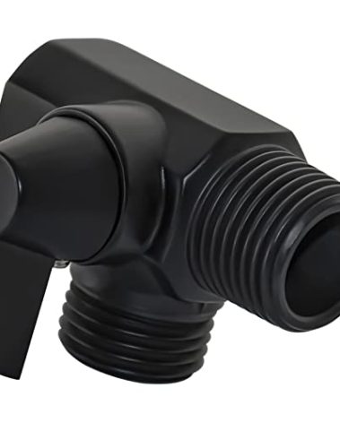 2 Way Shower Arm Diverter Valve for Hand Held Showerhead, Matte Black