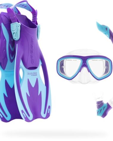 Cressi Rocks Kids Set, Purple/Blue, L/XL