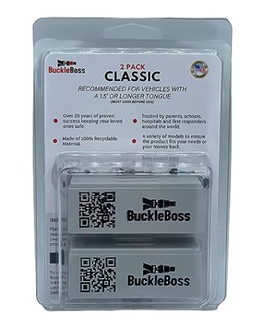 Buckle Boss Original Classic Seat Belt Lock | Original Seat Belt Guard Made with Strong ABS | for Special Needs Passengers | Easy Installation | Preventing Passengers from Unbuckling Their Seat Belts