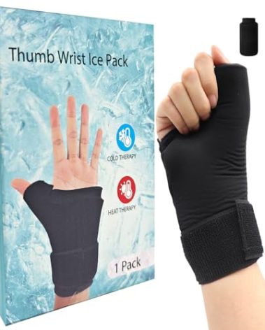 Wrist Ice Pack Wrap, Refreezable Gel Compression Support-Hand Ice Pack, Hot & Cold Compress-Ice Wrist Wrap Relief Pain for Carpal Tunnel, Arthritis, Tenosynovitis, Tendinitis, Swelling and Sprains