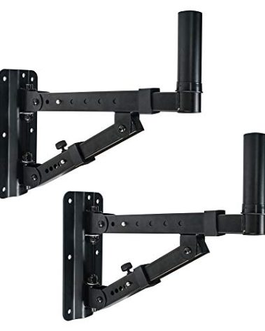 Sound Town 2-Pack Adjustable Wall Mount Speaker Brackets with 180-degree Swivel (STWSD-048B)