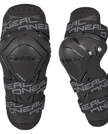O'NEAL Mens Pump Gun MX Knee Guard Carbon Look(Black, One Size)