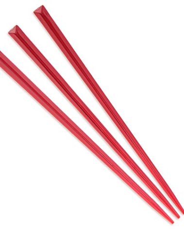 BambooMN - Triangular Prism Plastic Fruit Appetizer Cocktail Pick 3.5" (9cm) - Red - 300 Pieces