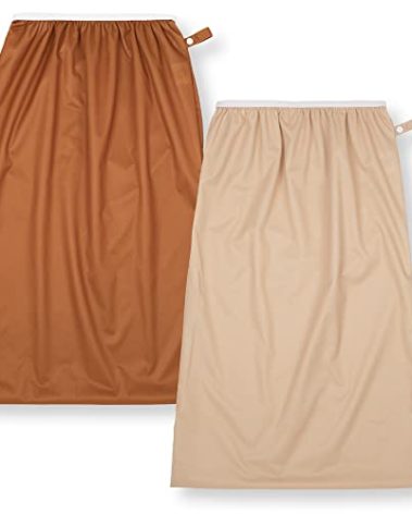 Nora's Nursery Pail Liner for Cloth Diapers - Reusable and Washable - Fits all Standard Diaper Pails - Waterproof Pail Liner with Strap for Diaper Pails, Laundry & Kitchen Garbage Cans (Desert - 2Pk)