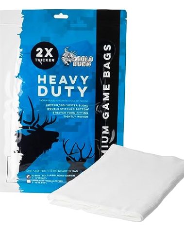 Koola Buck Game Bags Hunting | Heavy Duty Elk Game Bags | Reusable, Breathable & Stretchable Meat Bags | Hunting Gear Accessories & Equipment | One, XL 60" Elk Quarter Bags | Game Bags Elk