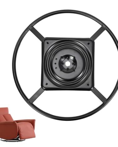 Frassie 24 Inch Recliner Chair Swivel Ring Base Replacement with 10 Inch Plate, Heavy Duty Rocking Single Sofa Bottom Ring Part