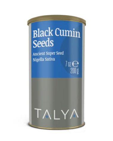 TALYA Black Cumin Seeds 7 oz (200 g) - Premium Quality Ancient Super Seed, Nigella Sativa, Immune Support, High Thymoquinone, Gluten Free, Non-GMO, Vegan