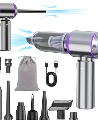 NWDEY Car Vacuum Cleaner High Power 20000Pa – Cordless Handheld Mini Vacuum & Air Duster for Car & Desk, Home, Office & Camping, Ideal Gift for Men & Women, 6000mAh Battery